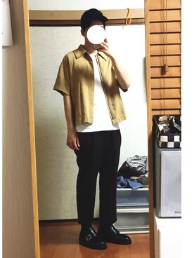 Satoさんの「Hanes×SHIPS AUTHENTIC PRODUCTS: Tシャツ Japan Fit（2枚組）」を使ったコーディネート