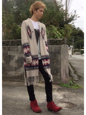 「jiggys shop（ジギーズショップ）のアイテム」を使った、よーりーさん（メンズ・168cm・20代）の冬コーディネート