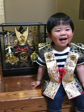 「アイテム（浴衣、ゴールド系）」を使った、こてつ&ことらさん（メンズ・166cm）の春コーディネート