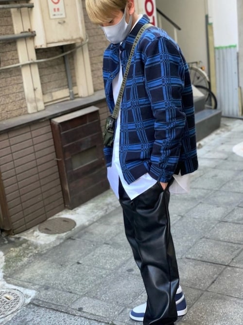 かんちゃん｜STUSSYのシャツ/ブラウスを使ったコー 