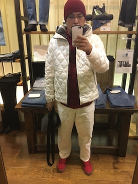 「BLACK LABEL CRESTBRIDGE（ブラックレーベル・クレストブリッジ）のアイテム（ブルゾン）」を使った、やすさん（メンズ・173cm）の冬コーディネート