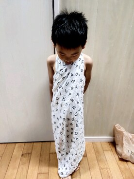 「no brand（ノーブランド）のアイテム（オールインワン・サロペット）」を使った、Sherrieさん（キッズ・122cm）の春コーディネート