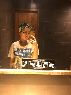 「VINTAGE（ヴィンテージ）のアイテム（カチューシャ）」を使った、zeeyeeさん（レディース・155cm）の夏コーディネート