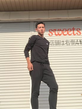 「NIKE（ナイキ）のアイテム（スウェット、ブラック系）」を使った、kentoさん（メンズ・172cm）の春コーディネート