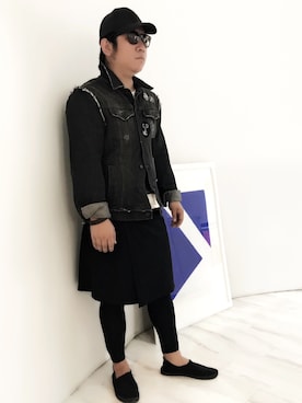 「MSGM（エムエスジーエム）のアイテム（デニムジャケット）」を使った、Kouichicさん（メンズ・170cm）の春コーディネート