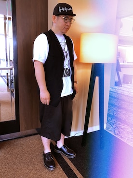 「Yohji Yamamoto（ヨウジヤマモト）のアイテム（ベスト）」を使った、Kouichicさん（メンズ・170cm）の秋コーディネート