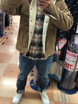 「BEN DAVIS（ベンデイビス）のアイテム（デニムジャケット）」を使った、てんとさん（メンズ・161cm）の秋コーディネート