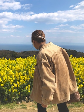 「菜の花」｜サ🔰さん（レディース・153cm）の春コーディネート