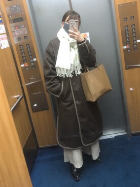 「OZOC（オゾック）のアイテム（その他シューズ）」を使った、サ🔰さん（レディース・153cm）の冬コーディネート