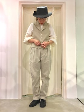 「RNA」｜「アイテム（スラックス）」を使った、りょうさん（レディース・162cm）の夏コーディネート
