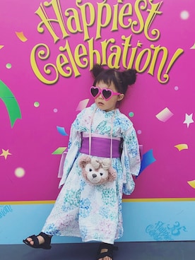 「GLOBAL WORK（グローバルワーク）のアイテム（水着/着物・浴衣）」を使った、🌴yunapi🏄‍♀️さん（キッズ・90cm）の夏コーディネート