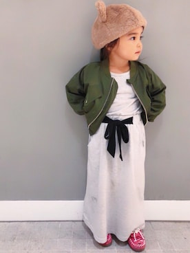 「SM2（エスエムツー）のアイテム（帽子）」を使った、🌴yunapi🏄‍♀️さん（キッズ・100cm）の秋コーディネート