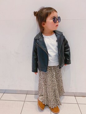 「アイテム（スカート）」を使った、🌴yunapi🏄‍♀️さん（キッズ・100cm）の春コーディネート