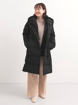 「SonnyLabel」｜「アイテム（ダウンジャケット/コート）」を使った、satoさん（レディース・156cm）の冬コーディネート