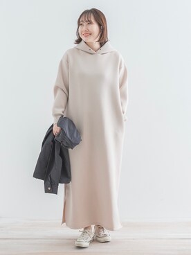 「SonnyLabel」｜「アイテム（マウンテンパーカー）」を使った、satoさん（レディース・156cm）の冬コーディネート