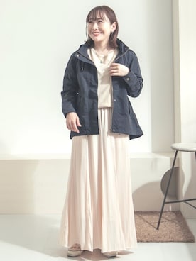 「SonnyLabel」｜「アイテム（マウンテンパーカー）」を使った、satoさん（レディース・156cm）の春コーディネート