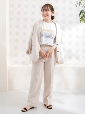 「URBAN RESEARCH Sonny Label（アーバンリサーチサニーレーベル）のアイテム（テーラードジャケット）」を使った、satoさん（レディース・156cm）の春コーディネート