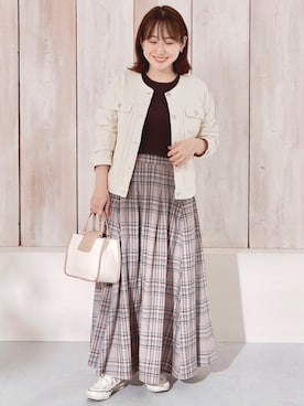 「URBAN RESEARCH Sonny Label（アーバンリサーチサニーレーベル）のアイテム（ノーカラージャケット）」を使った、satoさん（レディース・156cm）の春コーディネート
