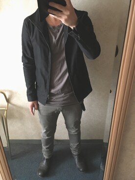 「OURET（オーレット）のアイテム（ブルゾン）」を使った、mindさん（メンズ・165cm）の秋コーディネート