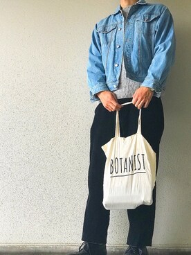 「SEVENDAYS=SUNDAY（セブンデイズサンデイ）のアイテム（バッグ）」を使った、齋藤 岬さん（メンズ・181cm）の秋コーディネート