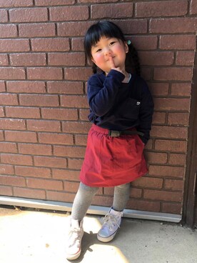 「アイテム（スカート）」を使った、RICOさん（キッズ・90cm）の夏コーディネート