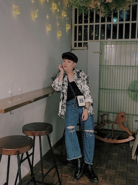 「oversize」｜「アイテム（キャスケット）」を使った、Kさん（メンズ・175cm）の冬コーディネート