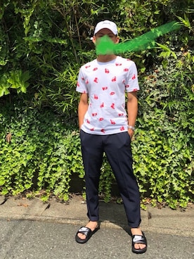 「KaneZ（ケインズ）のアイテム（キャップ）」を使った、spaGhettiさん（メンズ・172cm）の夏コーディネート