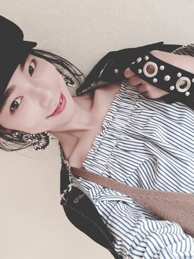 「アイテム（つなぎ/オールインワン、ベージュ系）」を使った、reikaminamiさん（レディース・174cm）の秋コーディネート