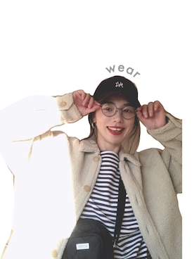 「UNIQLO（ユニクロ）のハイライズワイドストレートジーンズ（デニムパンツ）」を使った、reikaminamiさん（レディース・174cm）の秋コーディネート