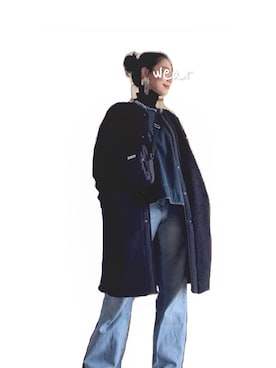 「ボアフリース」｜「アイテム（アクセサリー）」を使った、reikaminamiさん（レディース・174cm）の冬コーディネート