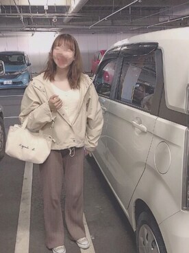 「kastane_ootd」｜「アイテム（ブルゾン）」を使った、haruさん（レディース・160cm）の春コーディネート