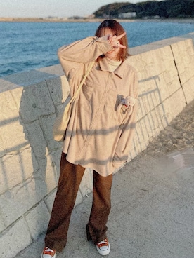 「kastane_ootd」｜「アイテム（その他アウター）」を使った、haruさん（レディース・160cm）の秋コーディネート