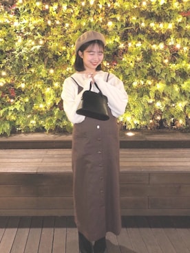 「Te chichi（テチチ）のアイテム（ハンチング/ベレー帽）」を使った、ayuさん（レディース・160cm）の秋コーディネート