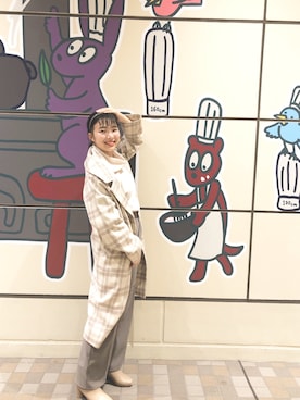 「Te chichi（テチチ）のアイテム（チェスターコート）」を使った、ayuさん（レディース・160cm）の秋コーディネート