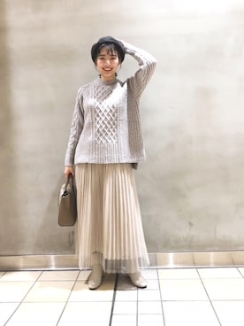 「Te chichi（テチチ）のアイテム（ハンチング/ベレー帽）」を使った、ayuさん（レディース・160cm）の秋コーディネート