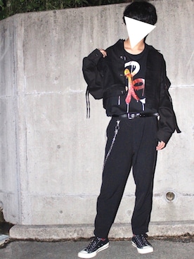 「SHAREEF（シャリーフ）のアイテム（ブルゾン）」を使った、icchyさん（メンズ・174cm）の春コーディネート