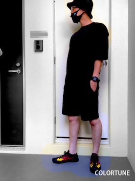 「アイテム（デジタル腕時計）」を使った、88888さん（メンズ・170cm）の夏コーディネート