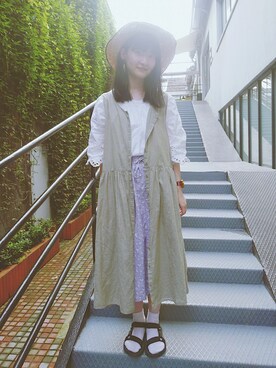 「アイテム（イヤリング）」を使った、123さん（レディース・160cm・20代）の夏コーディネート