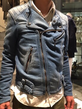 ライダースジャケットを使った Gジャン の人気ファッションコーディネート Wear