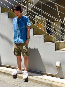 「MARBLES（マーブルズ）のアイテム」を使った、yamamotoさん（メンズ・170cm）の夏コーディネート