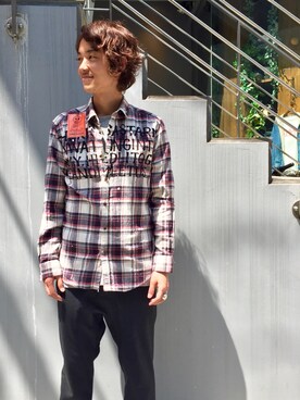 「NEIL BARRETT（ニールバレット）のアイテム」を使った、yamamotoさん（メンズ・170cm）の夏コーディネート