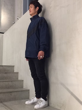 「B2nd」｜「アイテム（ナイロンジャケット）」を使った、yamamotoさん（メンズ・170cm）の秋コーディネート