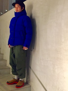「WOOLRICH（ウールリッチ）のアイテム（ジャケット/アウター）」を使った、yamamotoさん（メンズ・170cm）の秋コーディネート