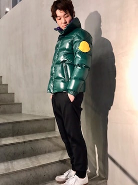 「MONCLER（モンクレール）のアイテム（ジャケット/アウター）」を使った、yamamotoさん（メンズ・170cm）の秋コーディネート