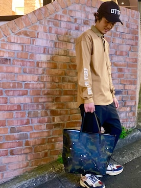 「B'2nd（ビーセカンド）のアイテム（帽子）」を使った、yamamotoさん（メンズ・170cm）の春コーディネート