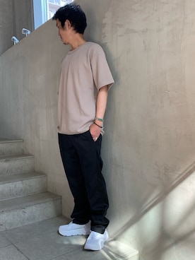 「LUSOR（ルーソル）のアイテム（パンツ）」を使った、yamamotoさん（メンズ・170cm）の春コーディネート