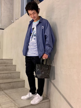 「B'2nd（ビーセカンド）のアイテム（バッグ）」を使った、yamamotoさん（メンズ・170cm）の夏コーディネート