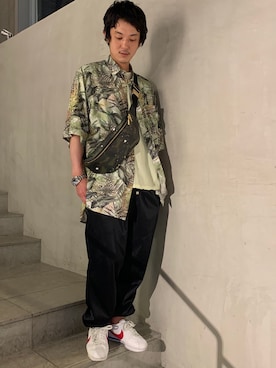 「WHITE MOUNTAINEERING（ホワイトマウンテニアリング）のアイテム」を使った、yamamotoさん（メンズ・170cm）の夏コーディネート