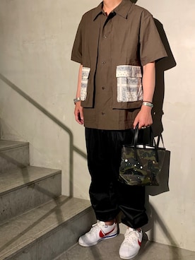 「B'2nd（ビーセカンド）のアイテム（バッグ）」を使った、yamamotoさん（メンズ・170cm）の夏コーディネート