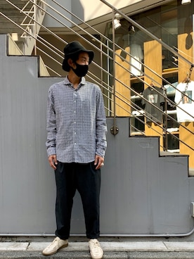 「B'2nd（ビーセカンド）のアイテム（トップス）」を使った、yamamotoさん（メンズ・170cm）の秋コーディネート